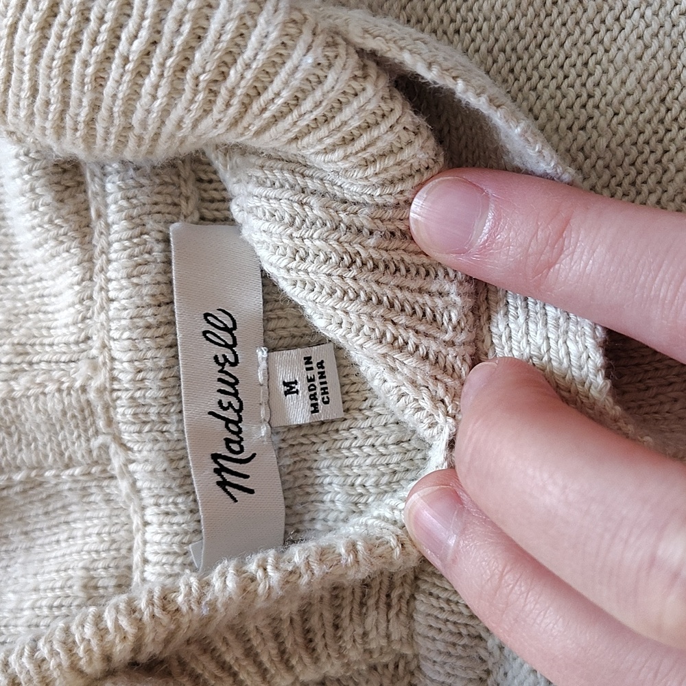 Madewell Knit Cotton Striped Hoodie. Size M - Picture 2 of 13